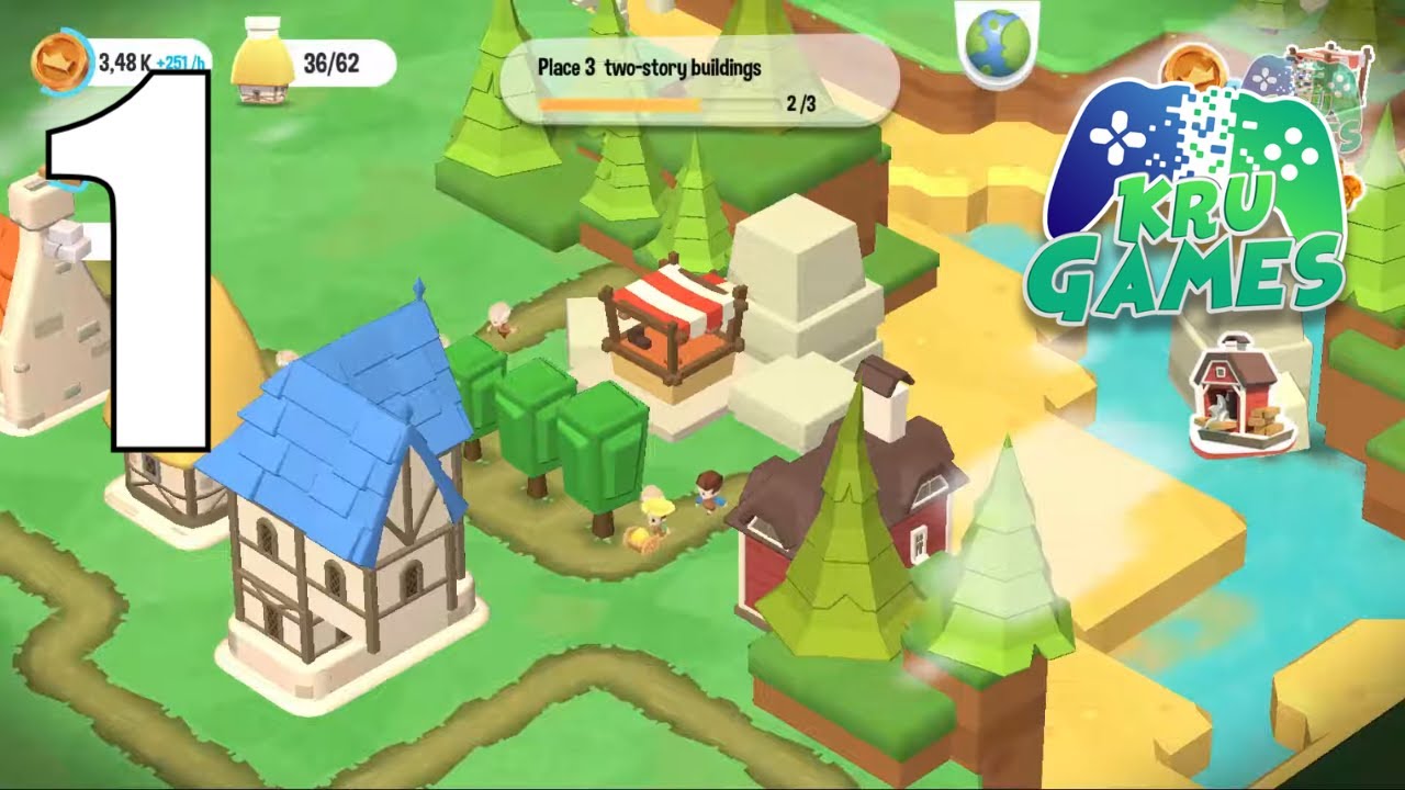 Crafty Town - Merge City Kingdom Builder Gameplay Walkthrough #1 (Android, IOS)