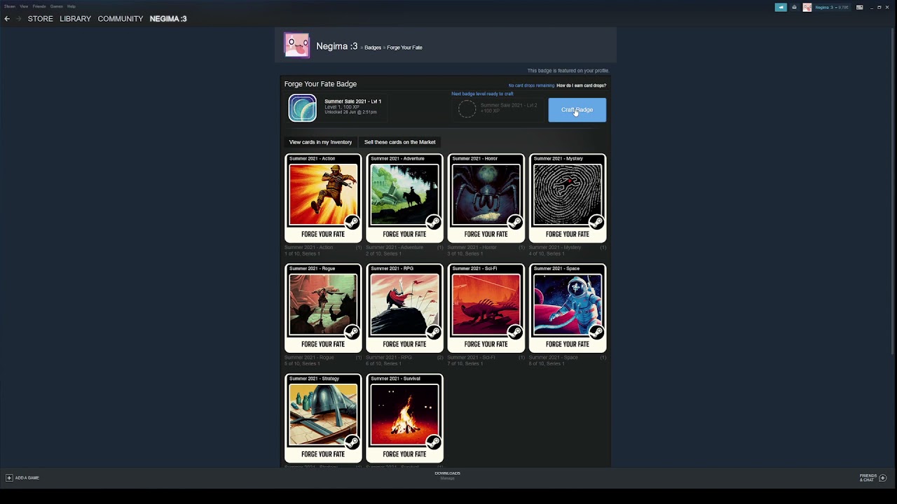 Steam Summer Sales 2021/ Badge lvl 2. - CFOUR