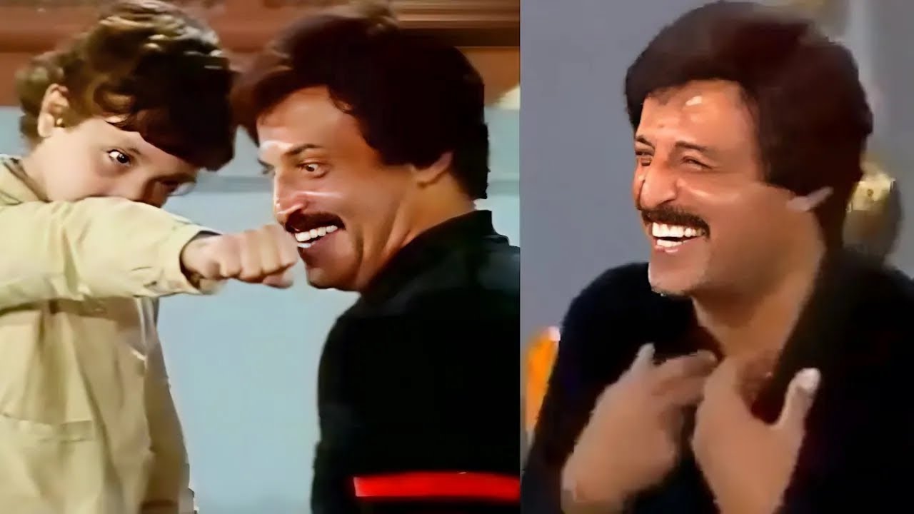 سمير غانم مش قادر يكمل المشهد من الضحك ع المسرح بسبب عيل يخربيتك مش عارف اشتغل😂😂ضربني بوشه فى ايدي🤣🤣
