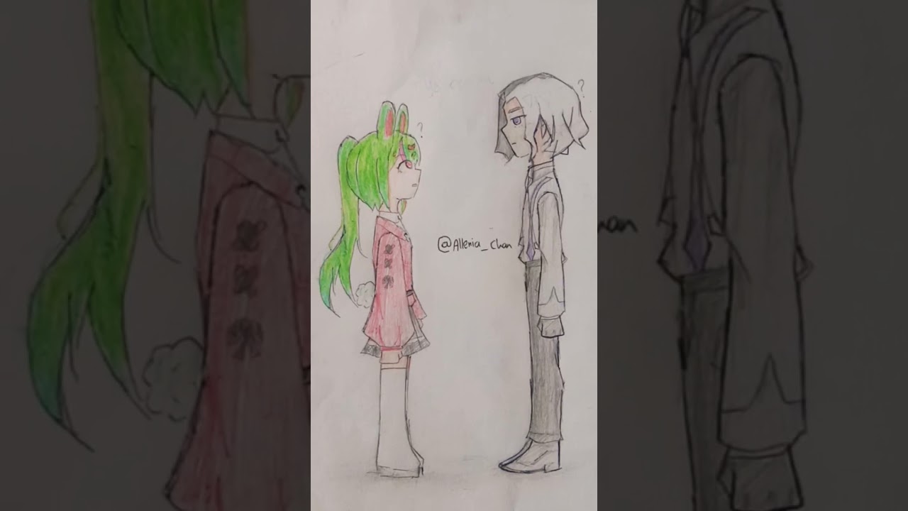 .。EYE CONTACT👁&zwj;🗨||TREND💚💜||#Art#husbu#anime#tradisionalart #pok&eacute;monhorizons#allenia_chan