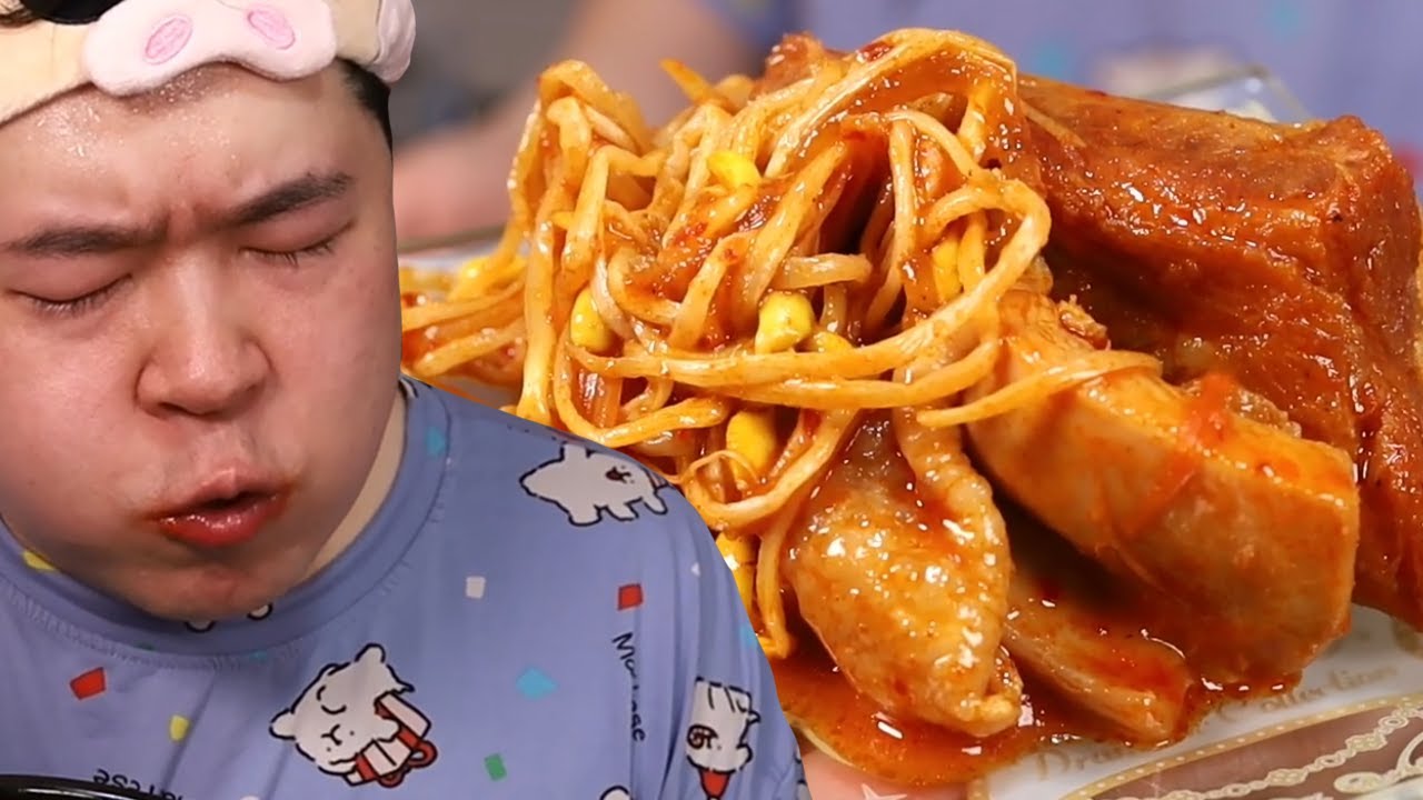 매운갈비찜닭 아주 매운맛인데 별로 안 맵네요 풀코스 먹방