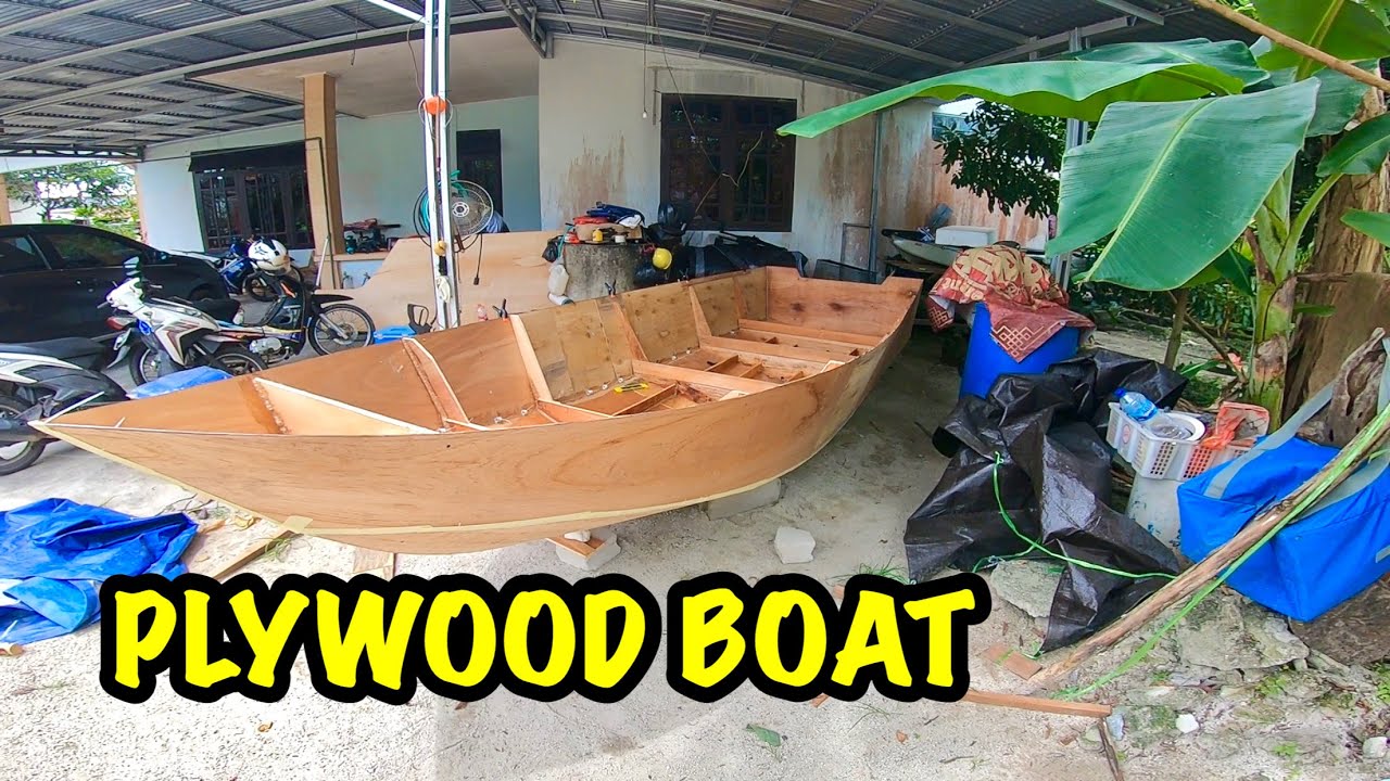 PERCOBAAN MEMBUAT PERAHU MANCING DARI BAHAN PLYWOOD || PLYWOOD BOAT PART 1