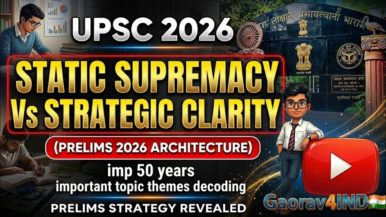 UPSC Prelims 2026 | Deconstructing the  Architecture | Static Vs Dynamic Supremacy Clarity