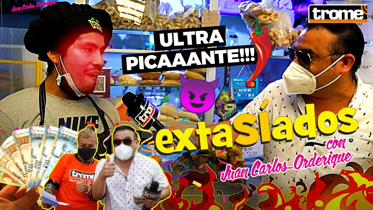 Orderique y el RETO de comer 5 AJ&Iacute;ES 'charapita' 🌶en el mercado LOBAT&Oacute;N 🥵 #Extasiados