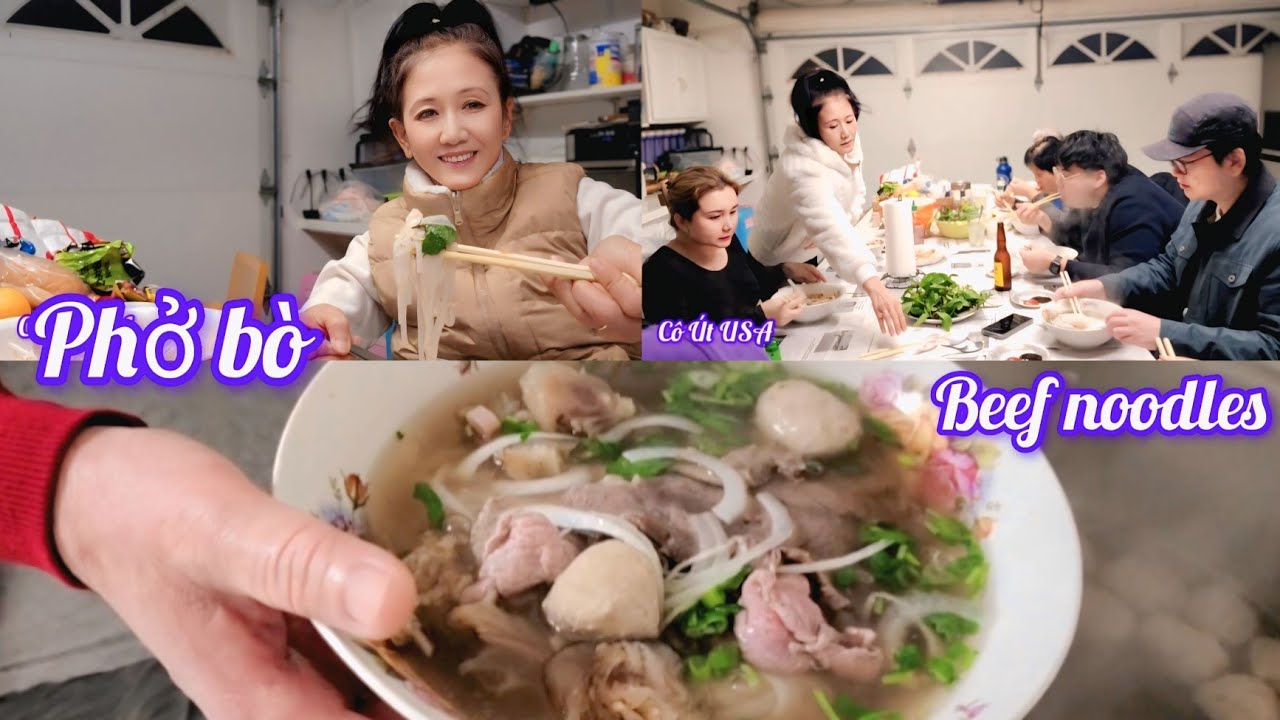 Приготовление супа Фо дома | Тепло и вкусно | Тетя Ут Ку Чи, США #ФоБо #ВьетнамскаяЕда