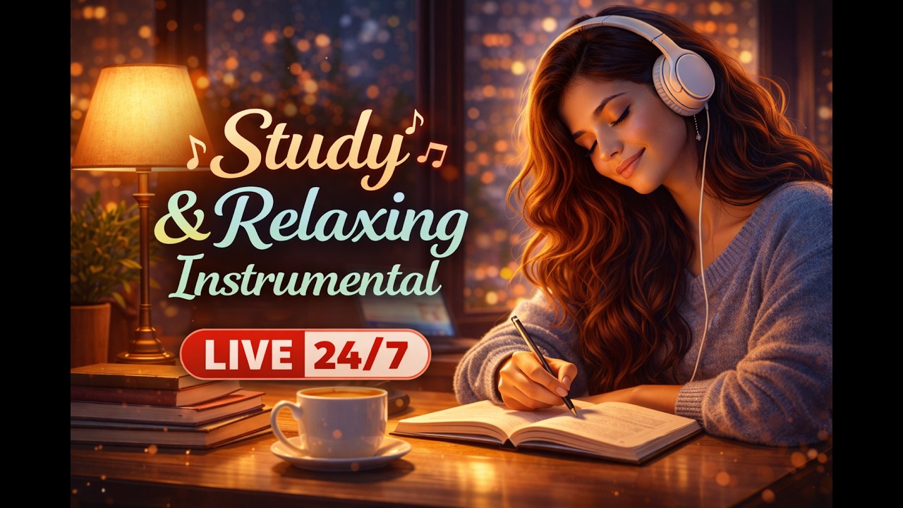 Café Chill Instrumental Live | Best Coffee Shop Background Music for Study & Work
