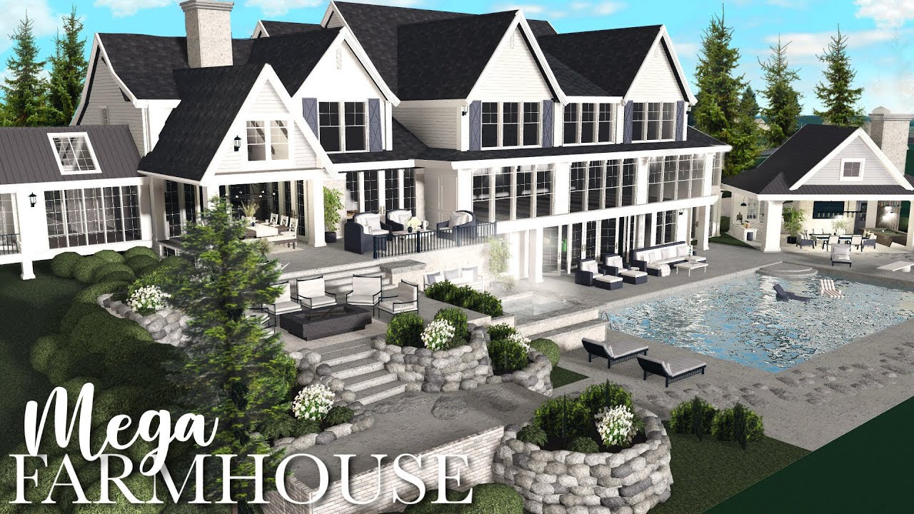 MEGA Farmhouse Mansion Bloxburg Speedbuild