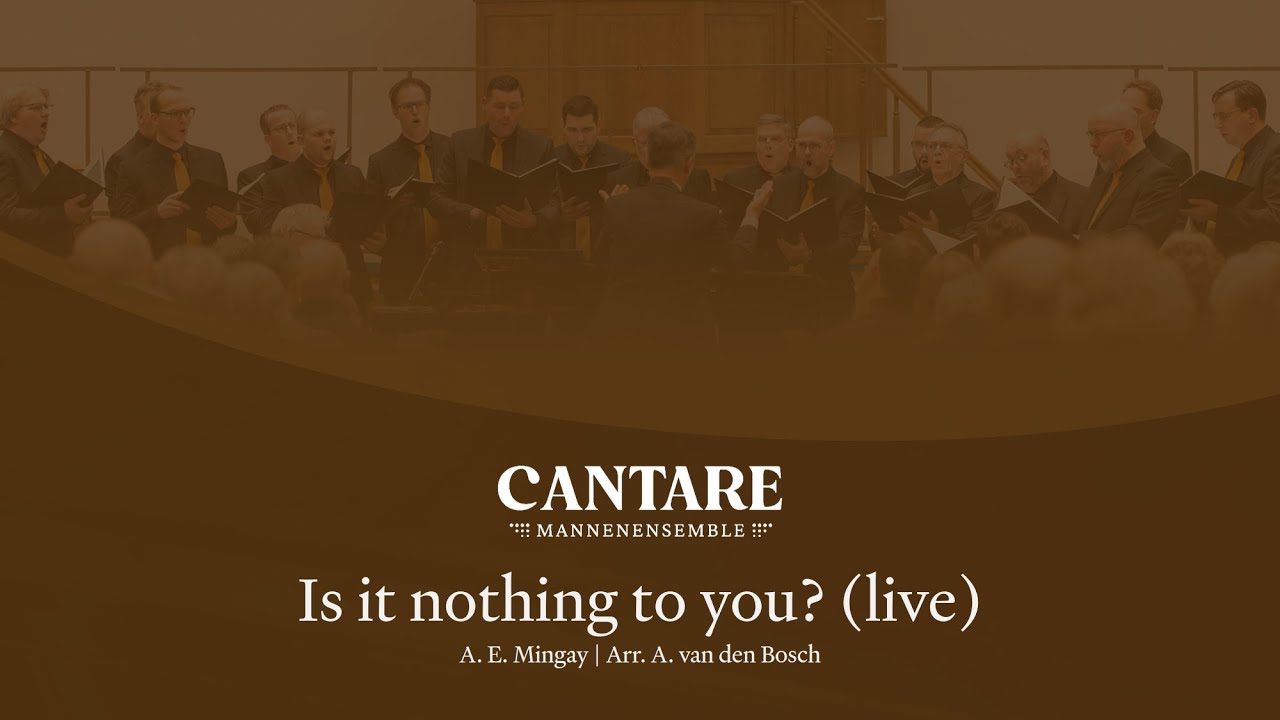 Is it nothing to you? (A.E. Mingay / A. vd Bosch) | Mannenensemble Cantare o.l.v. André van Vliet