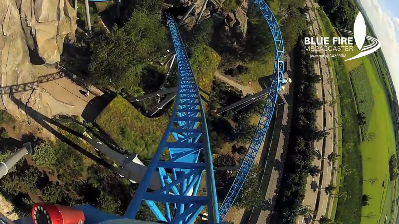 POV   blue fire Megacoaster powered by GAZPROM   Europa Park   OFFICIAL ONRIDE
