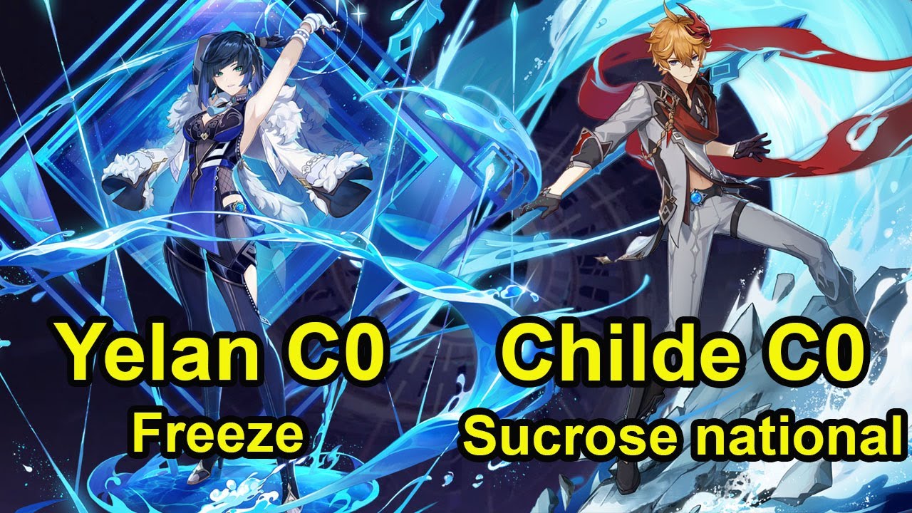 [F2P friendly] Yelan C0 hypercarry & C0 Childe international abyss 3.8 Floor 12 Genshin Impact