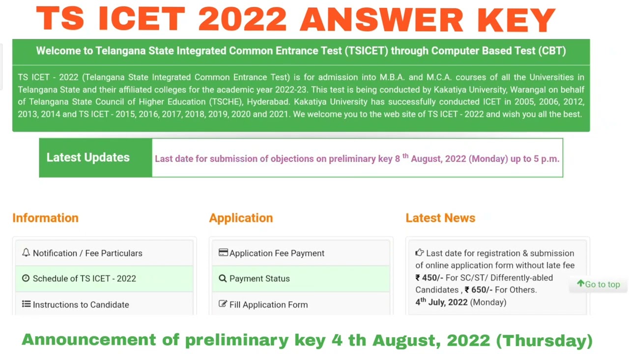 TSICET ANSWER KEY UPDATES PRELIMINARY KEY RELEASE INFORMATION RESPONSE SHEET THE MASTERS EDUCATION