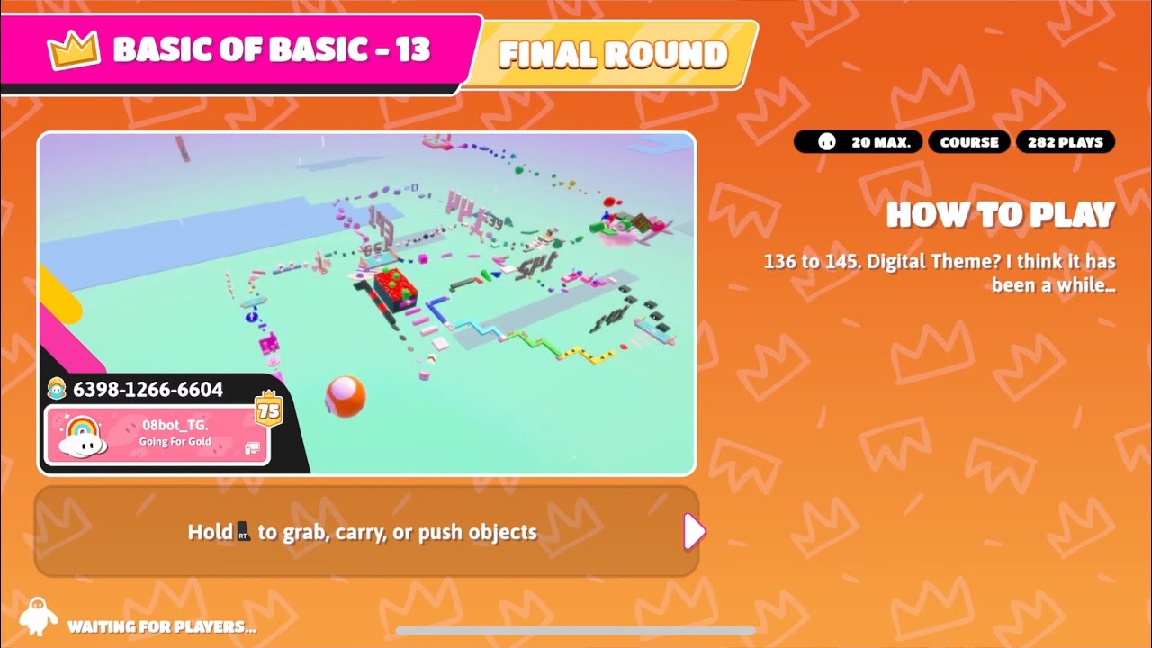 I played “Basic of Basic - 13” Creative Map - Fall Guys 