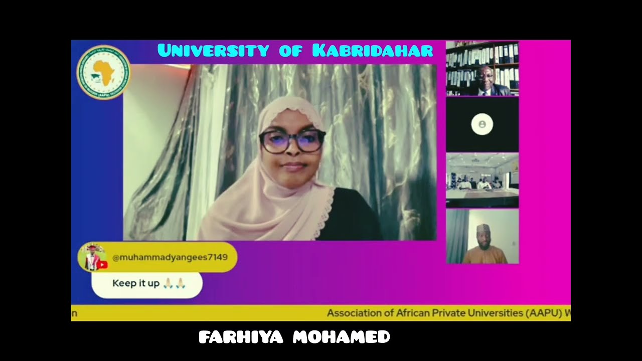 SOCIAL JUSTICE IN AFRICA || AAPU || FARHIYA MOHAMED || REPRESENTING ETHIOPIA FROM KABRIDAHAR || UoK