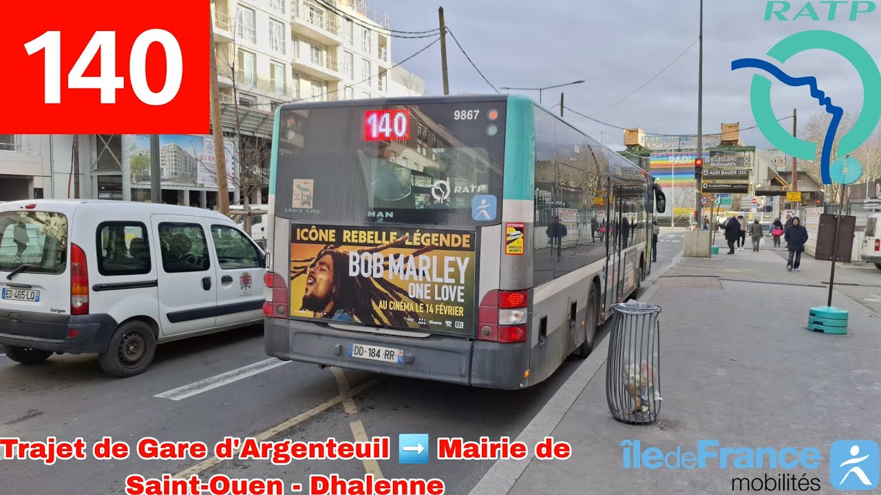 🚍BUS 140 (RATP) : Trajet à bord d'un MAN Lion's City NL255 N⁰9867 (Toute la ligne en Trajet Complet)