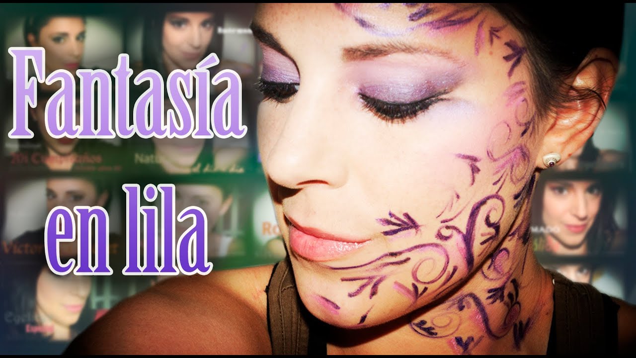 Maquillaje Floral morado & rosa Carnaval/Fantasía, Fantasía #18 | Silvia Quiros