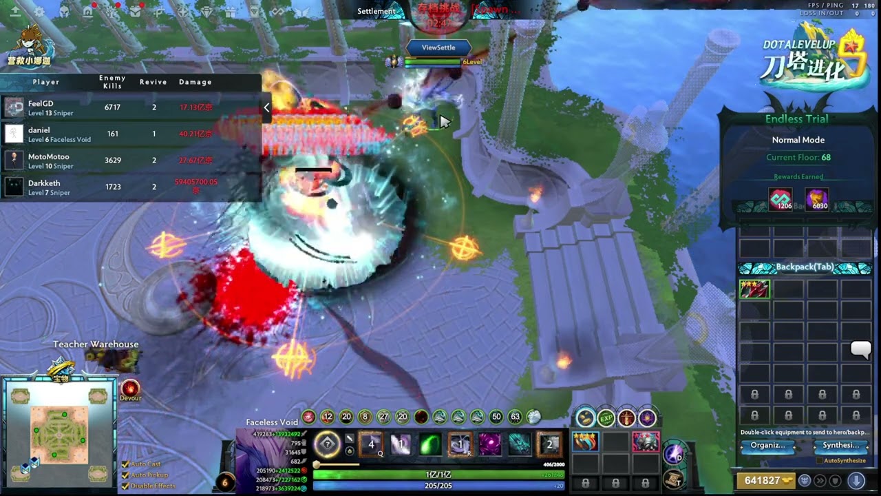 DOTA LEVEL UP NEW GAME ENDLESS 70 FLOOR!!!