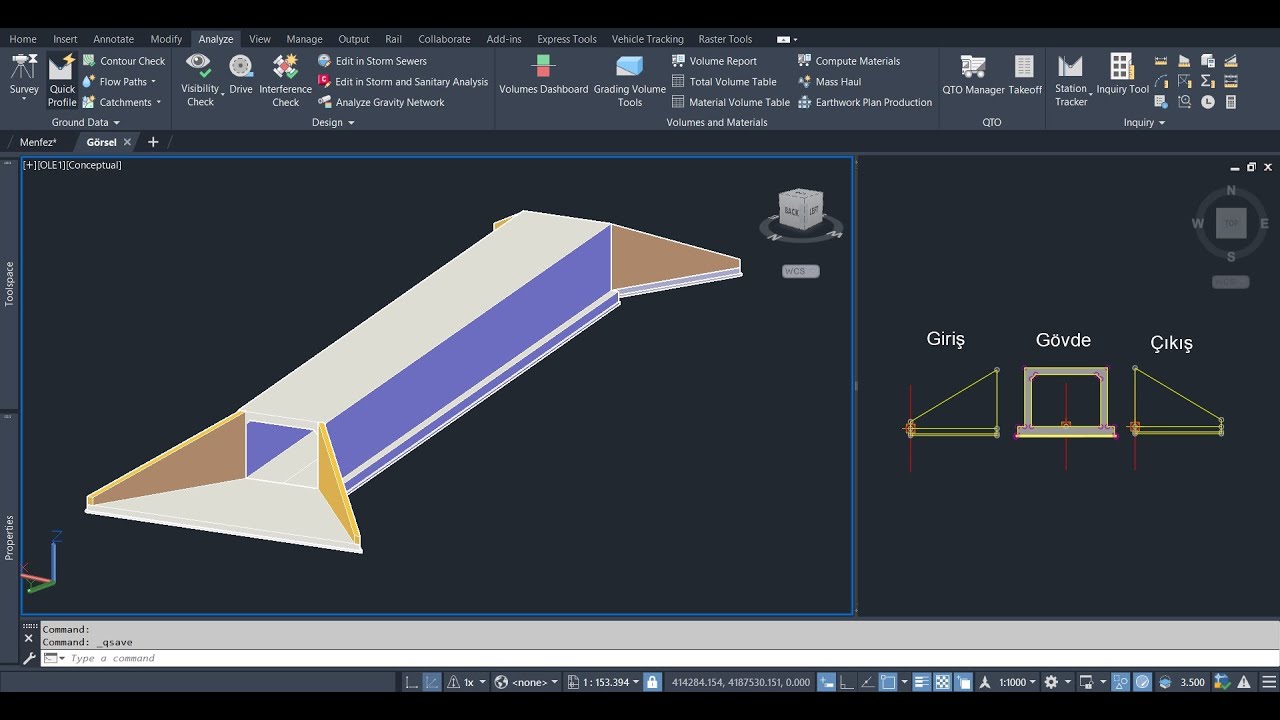 Autocad Civil 3D - Box Culvert - Kutu Menfez