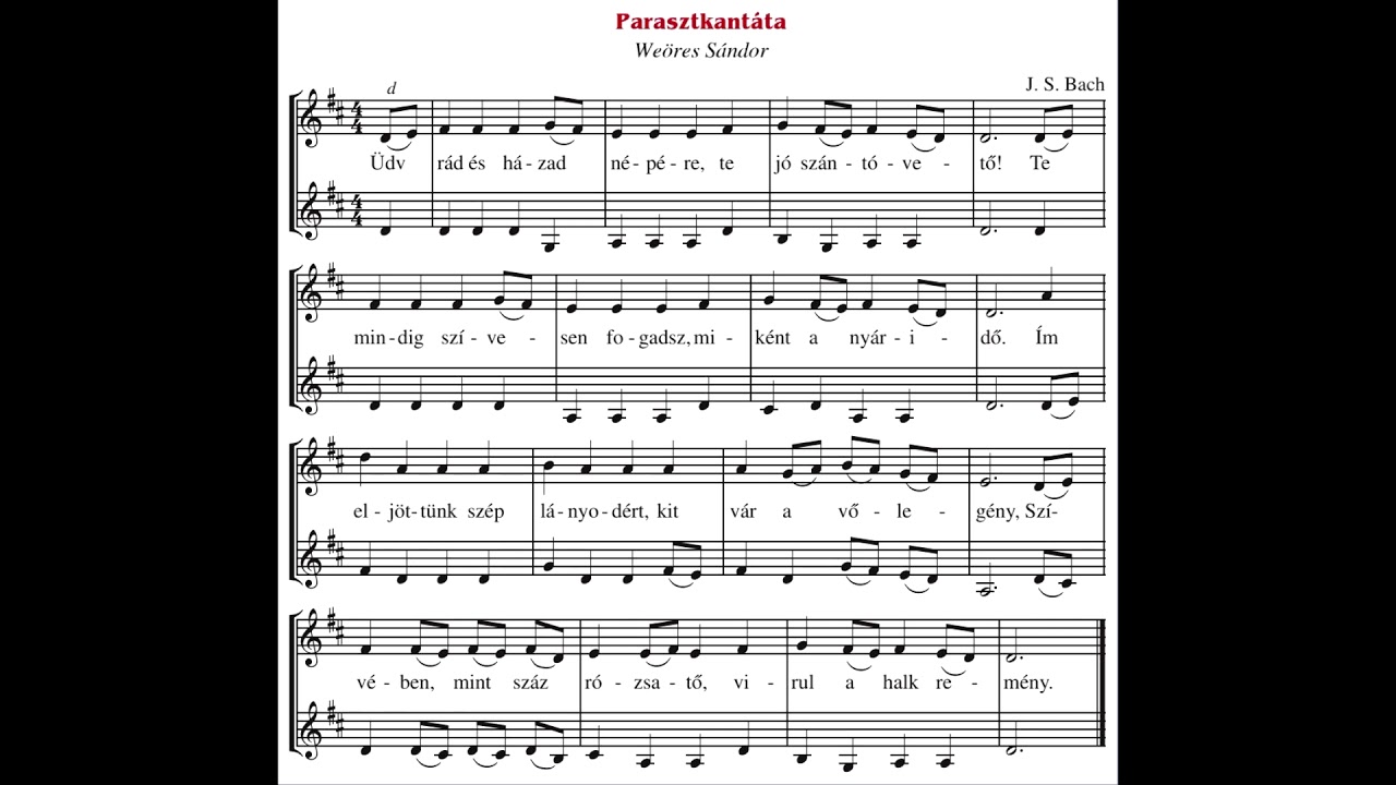 J. S. Bach - Parasztkantáta - két szólamban