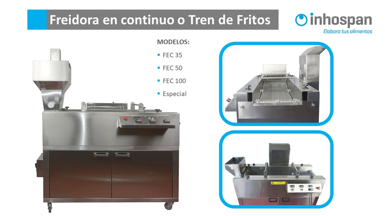 FREIDORA INDUSTRIAL EN CONTINUO O TREN DE FRITOS INHOSPAN