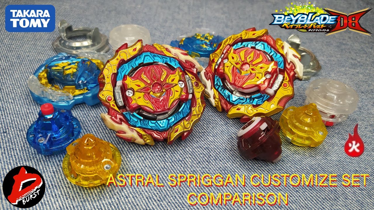 Astral Spriggan Customize Set Comparison | Takara Tomy vs Flame Brand | Beyblade Burst DB Comparison