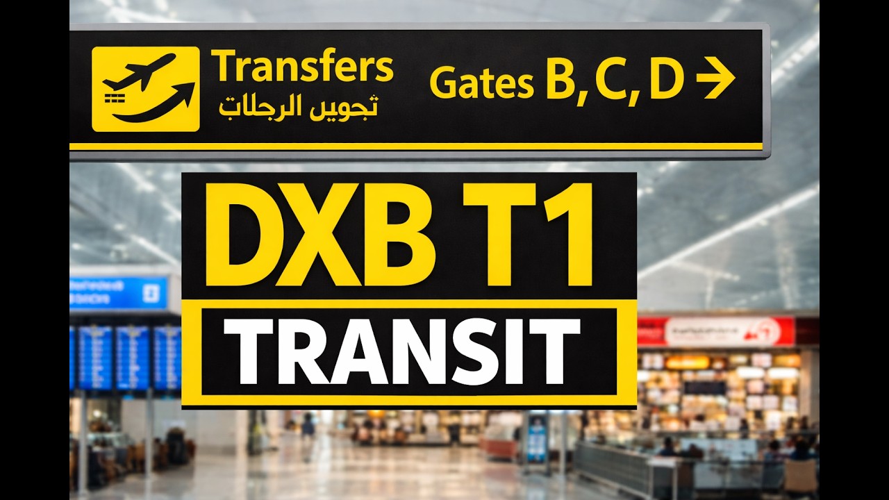 Dubai Airport DXB Terminal 1 Transit Guide | Arrival to Departure Walkthrough