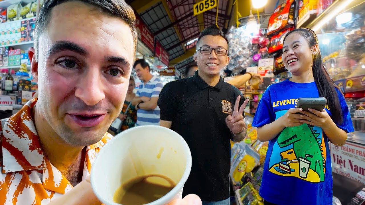First Day in Saigon 🇻🇳 Exploring Ho Chi Minh City’s Market & Finding Coconut Coffee in Vietnam