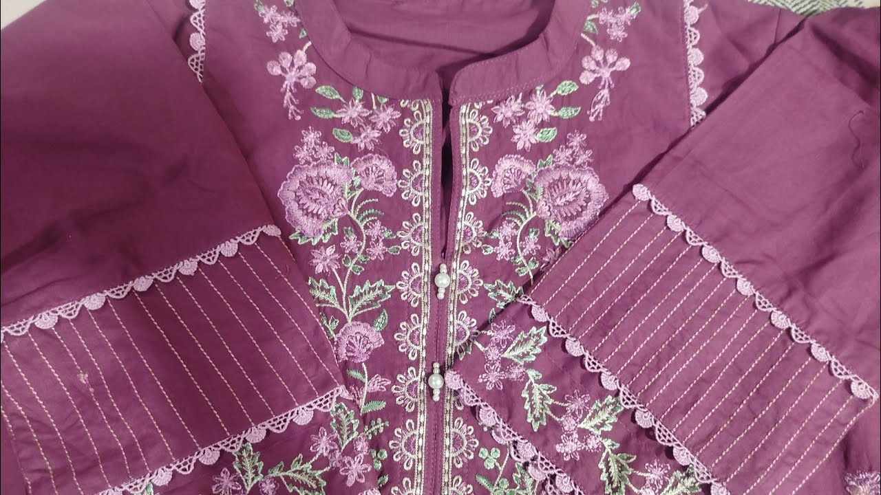 Embroidered dress design for Eid #fashion#dress #eidspecial 