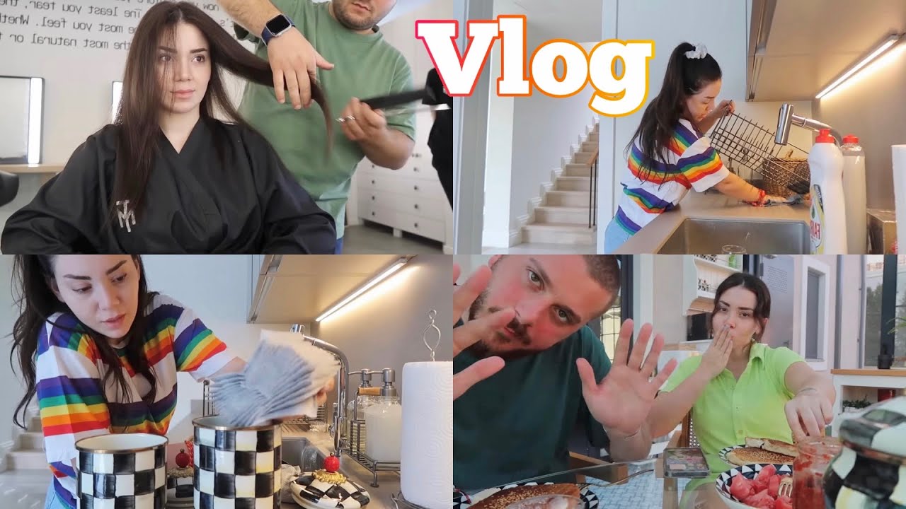 SAÇLAR KESİLDİ ✂️ Ümit'in tostunu çok özlemişim 🍞 &  mutfağı düzenlemek için sizi bekledim