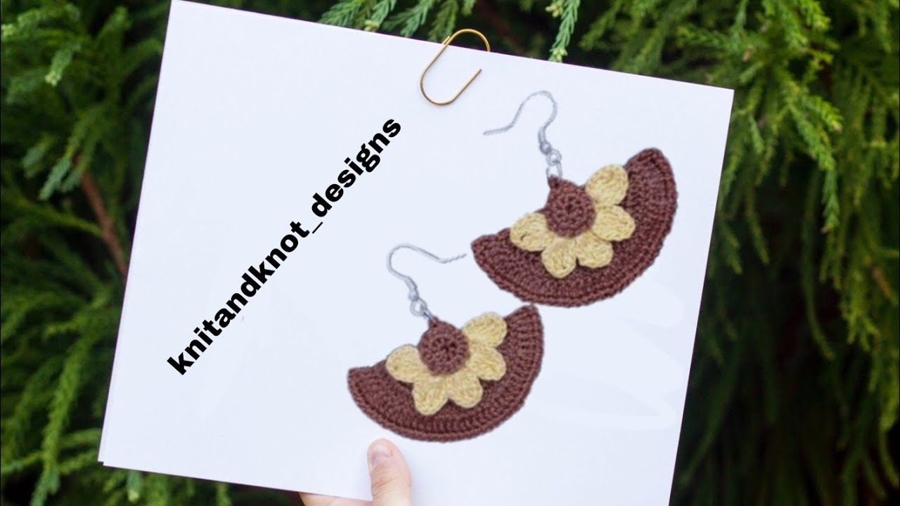 Tutorial on how to make crochet earrings in easy way PART-2 #crochettutorial #crochet #earrings