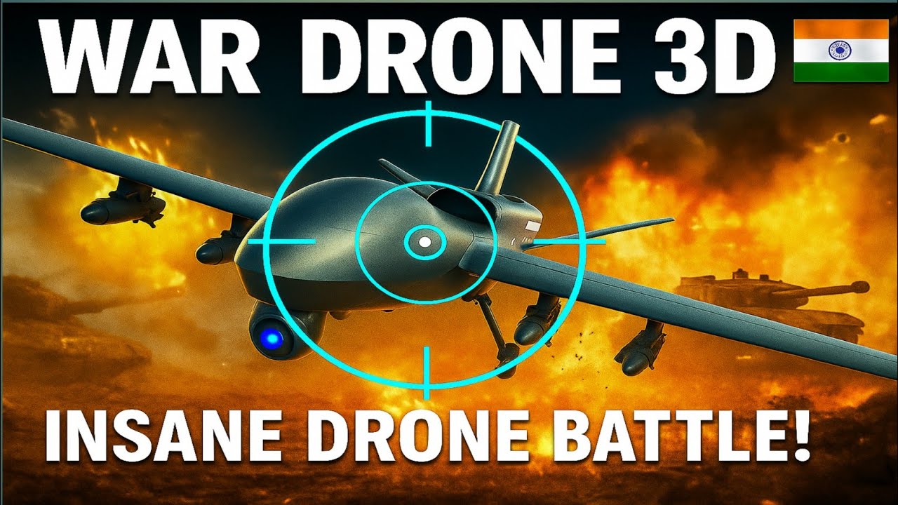Realistic Drone Shooting Game on Mobile! | War Drone 3D Hindi Gameplay 🇮🇳