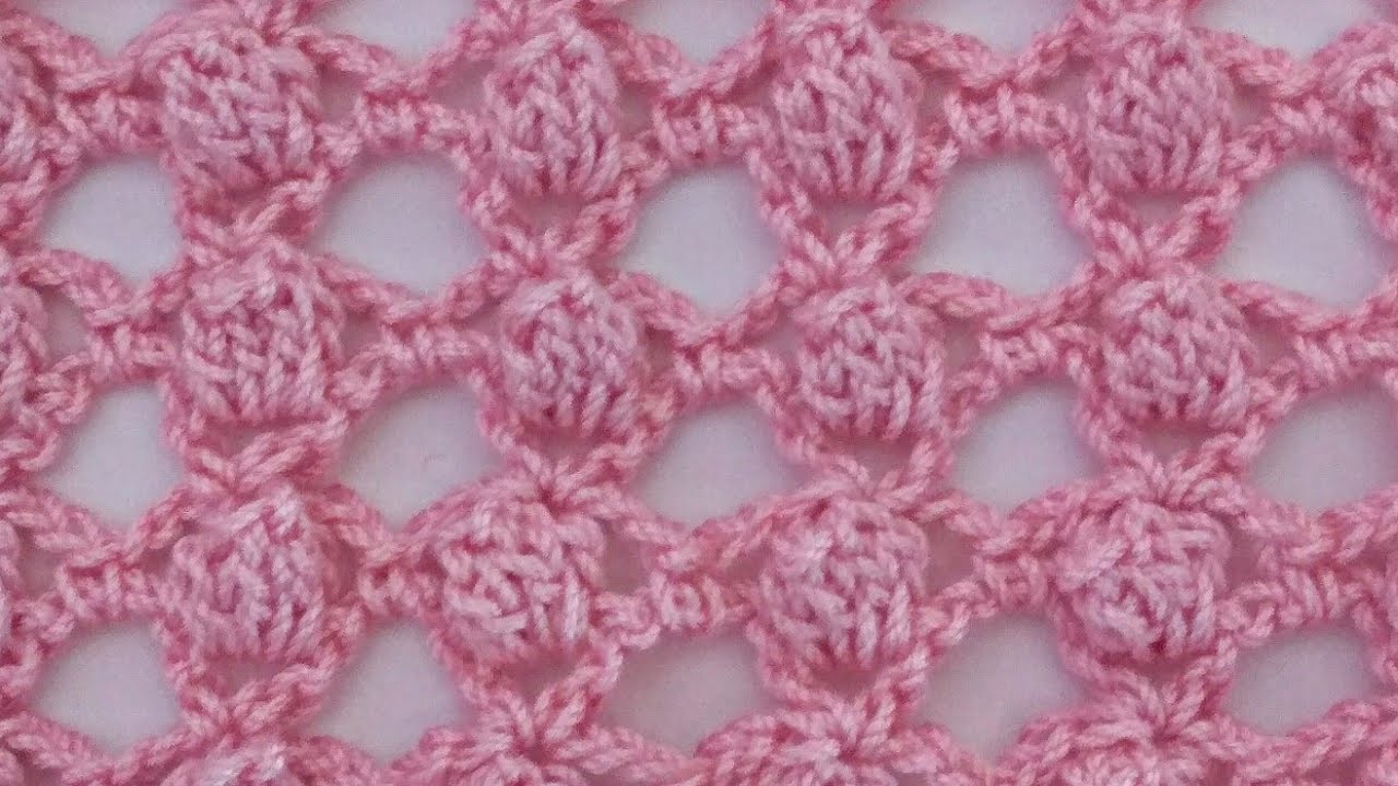Punto palomitas calado . Muy fácil. Majovel crochet