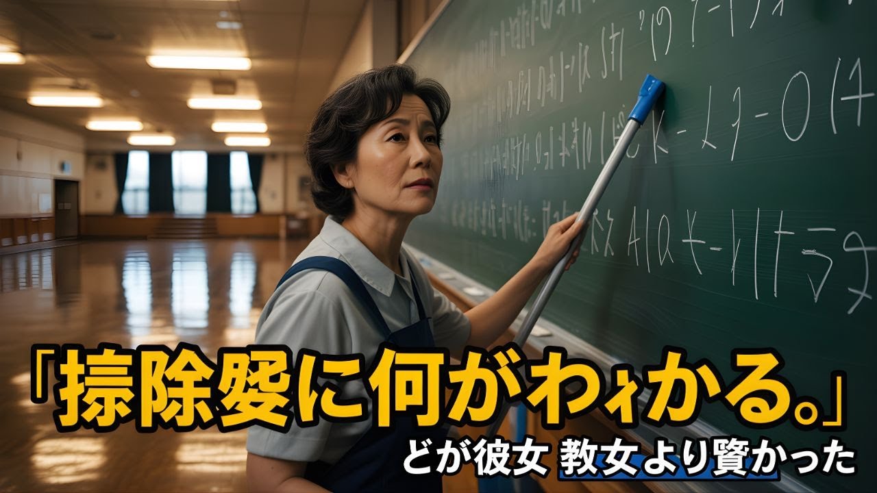 「掃除婦に何がわかる！」と馬鹿にされた女性。だが彼女は教授より賢かった