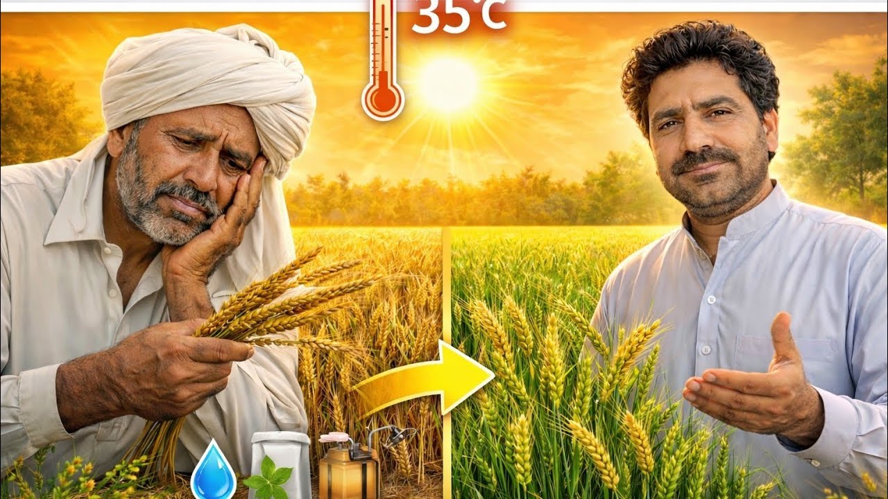 ہائی ٹمپریچر الرٹ کسان گندم کی حفاظت کیسے کریں@Punjabagriculturepk 