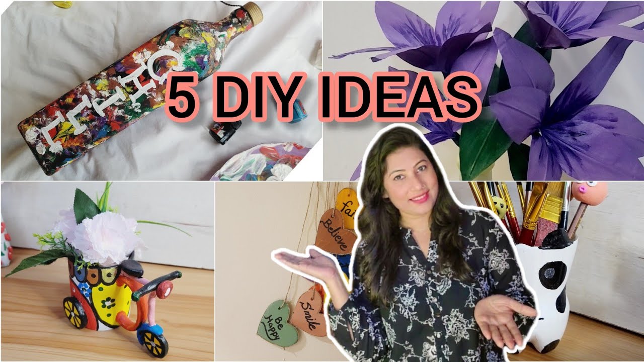 5 Easy Diy Ideas in Single video/best out of waste/home decor ideas!