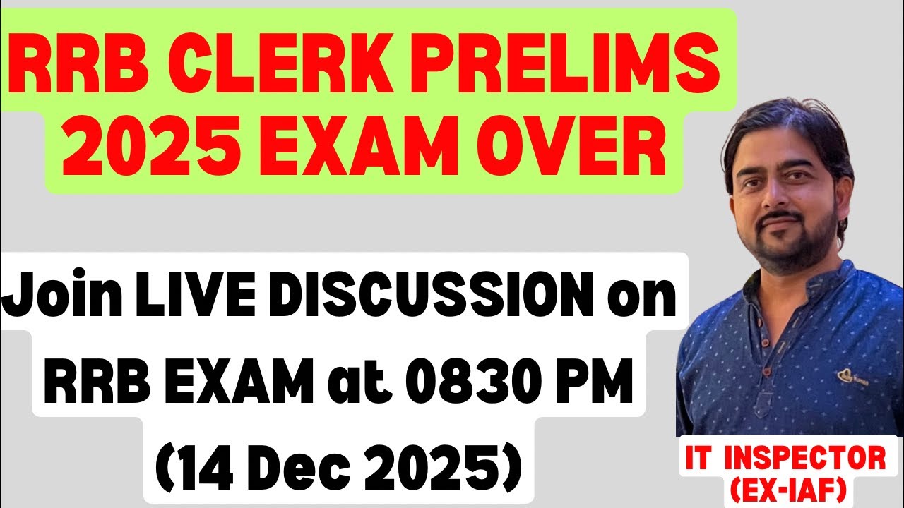 Discussion on RRB Clerk Prelims Exam 2025 & Mains Exam Strategy🔥#rrb