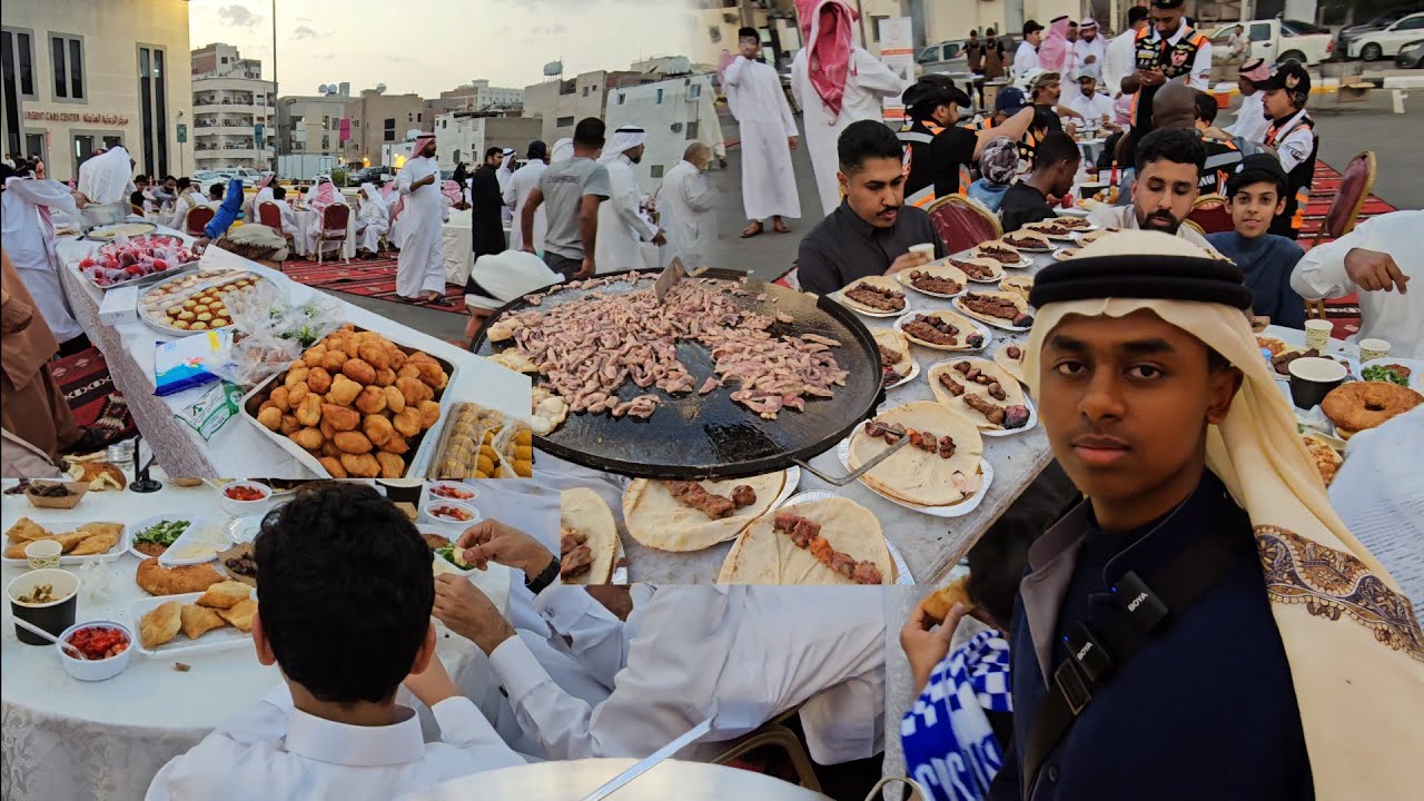الإفطار الجماعي في أقرب حي شعبي للمسجد النبوي🌙أرض محبة في المدينة المنورة🇸🇦✨️