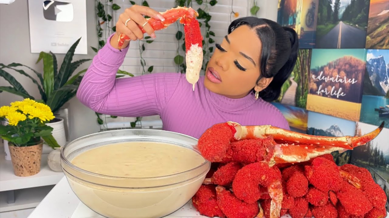 КОРОЛЕВСКИЙ КРАБ С МОРЕПРОДУКТАМИ | ЖАРЕНЫЕ ОСТРЫЕ ЧИПСЫ 🥵 КОРОЛЕВСКИЙ КРАБ | КРЕВЕТКИ С СЫРОМ | ...