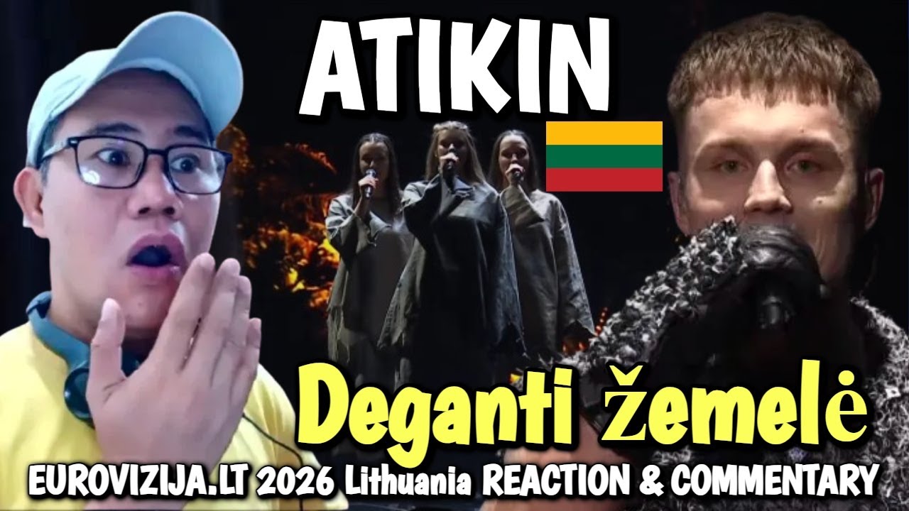 Атикин - Горящая Земля - ​​EUROVIZIJA.LT 2026 Литва РЕАКЦИЯ