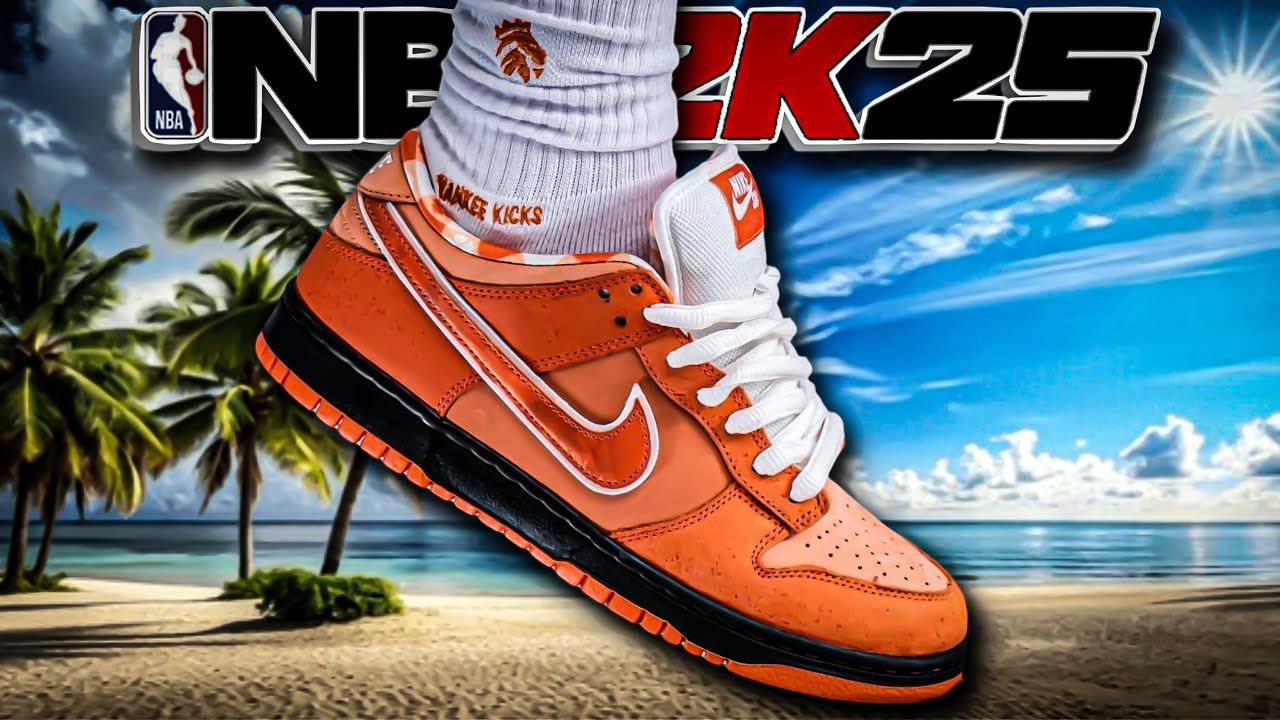 HOW TO MAKE Nike Dunk Low &ldquo;Orange Lobster&rdquo; In NBA 2K25 Shoe Creator
