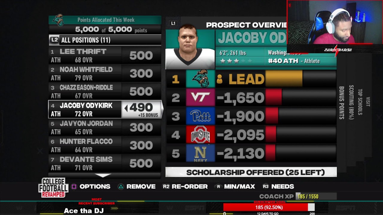🔴LIVE  - College Football Revamped - Dynasty - Coastal Carolina - DC - YR 1