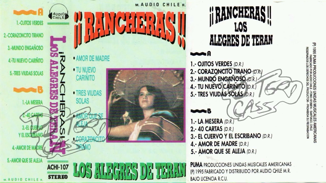 LOS ALEGRES DE TERAN - RANCHERAS (1995) (DJTGRCASS)