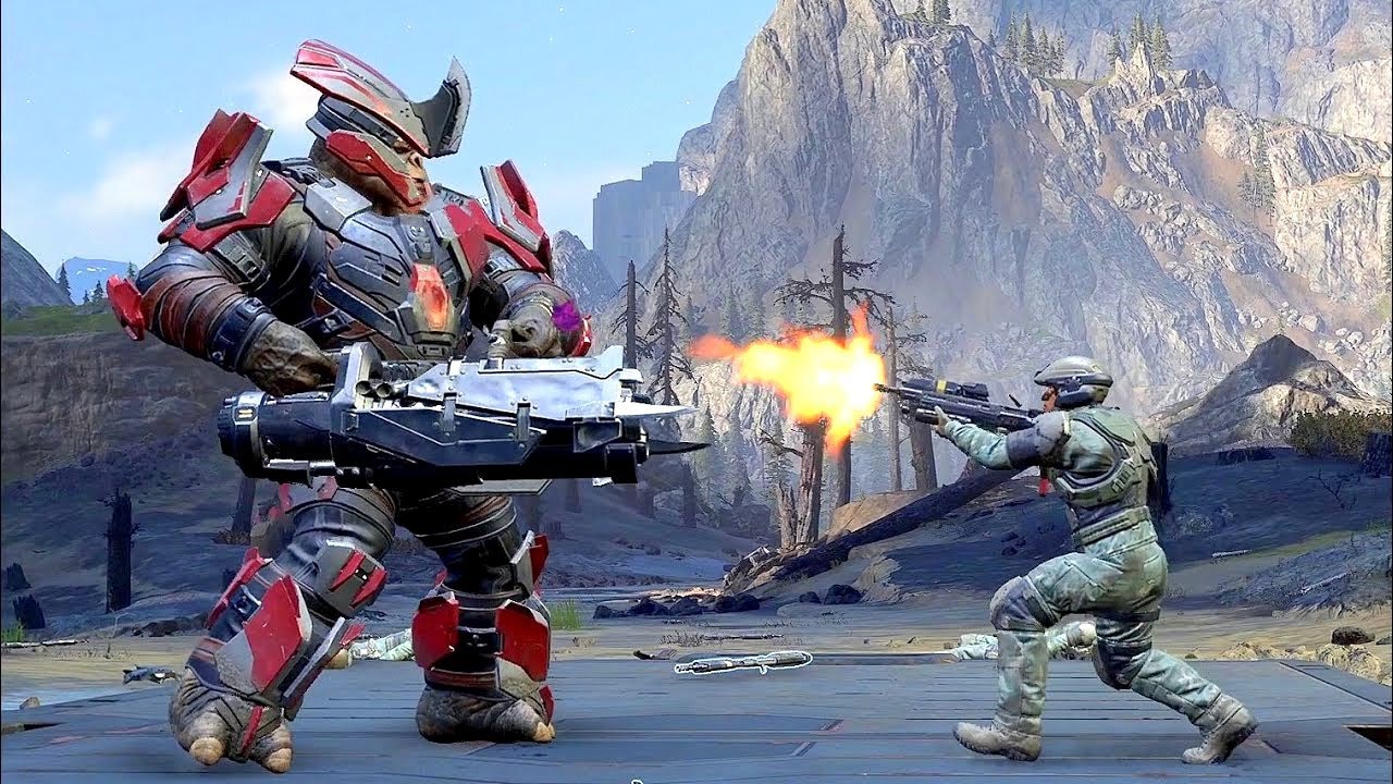 HALO INFINITE NPC Wars - Brute Chieftain vs Marines