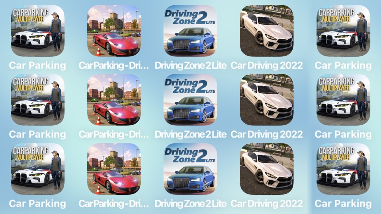 Car Parking, Car Parking Driving School, Driving Zone 2 Lite and More Car Games iPad Gameplay