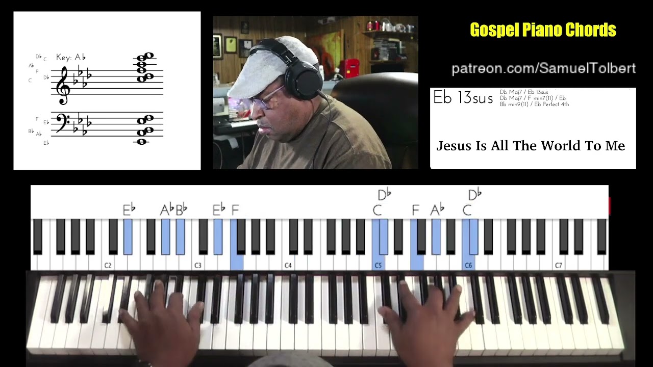 Gospel Piano Chords - Jesus IS All The World To Me - Ab