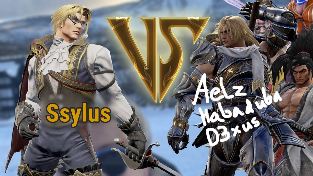 Ssylus (Raphael) VS  Aelz, Habaduba, D3xus(Siegfried, Cass, Hao, Voldo) | Soulcalibur VI