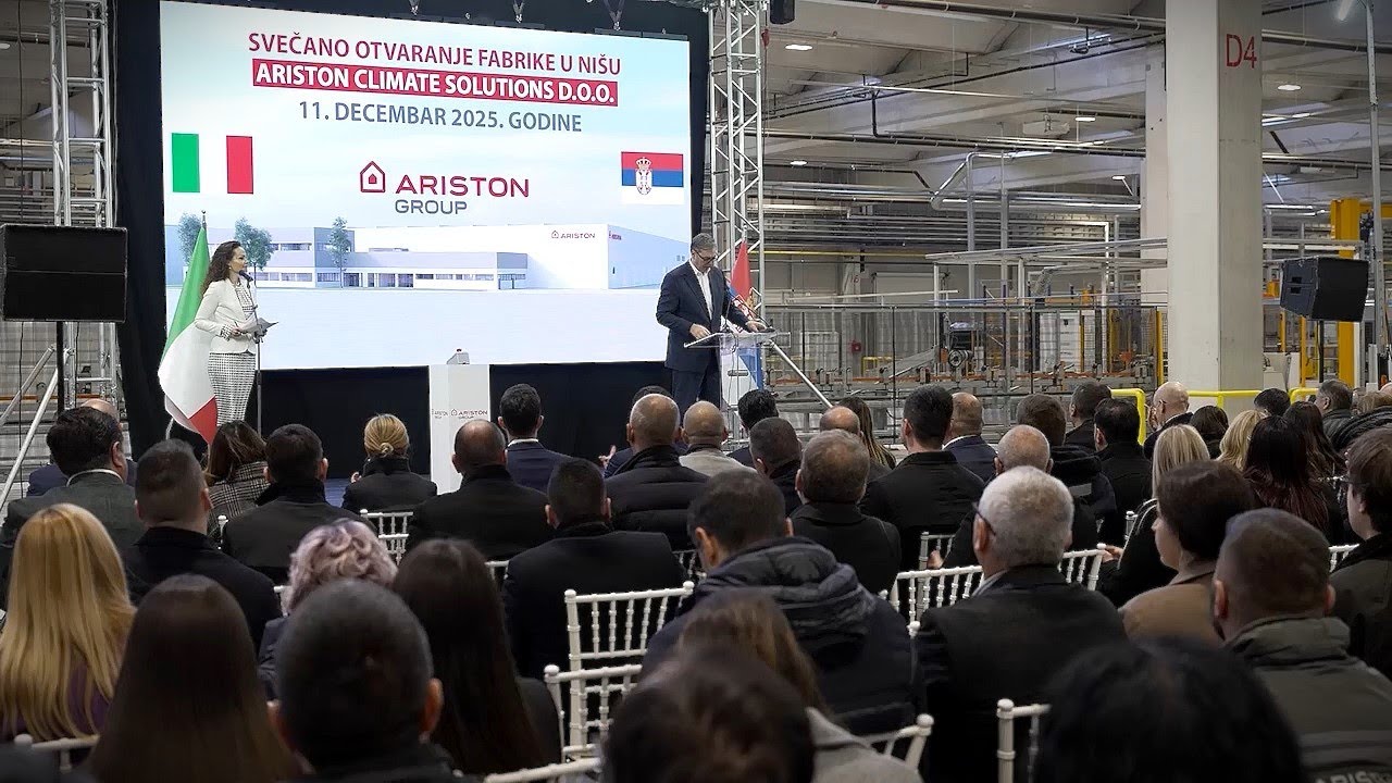 Vučić: Otvaranje fabrike Ariston pomaže celom jugu