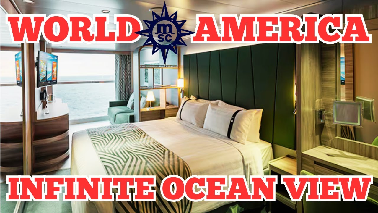 MSC World America Infinite Ocean View Stateroom Tour | Cabin 11105 