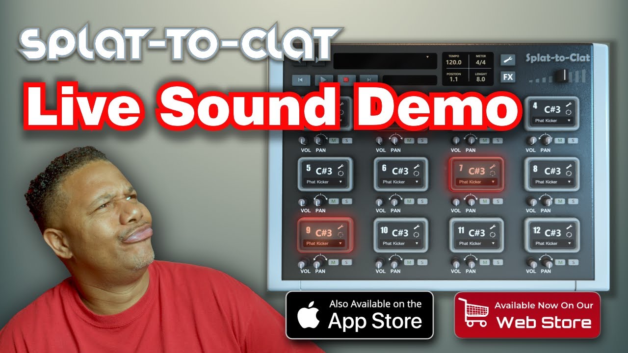 Демонстрация живого звука Splat-to-Clat — Boom Bap, Lo-Fi, Chill-Hop. Специализированный барабанн...