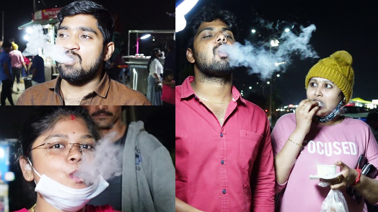 People Having Fun with Nitrogen Smoke Balls | Girls Fun with Nitrogen Smoke Biscuits | Smoke Pan