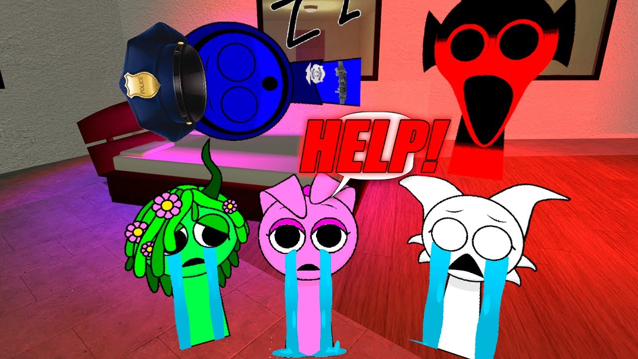 Little Pinki, Wenda and Vineria is afraid of Nightmare Durple But Police is asleep and can't help